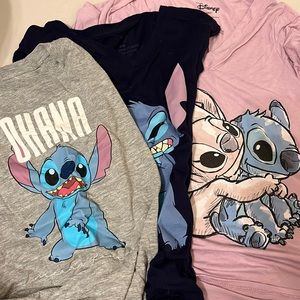 3 medium sized stitch T shirts